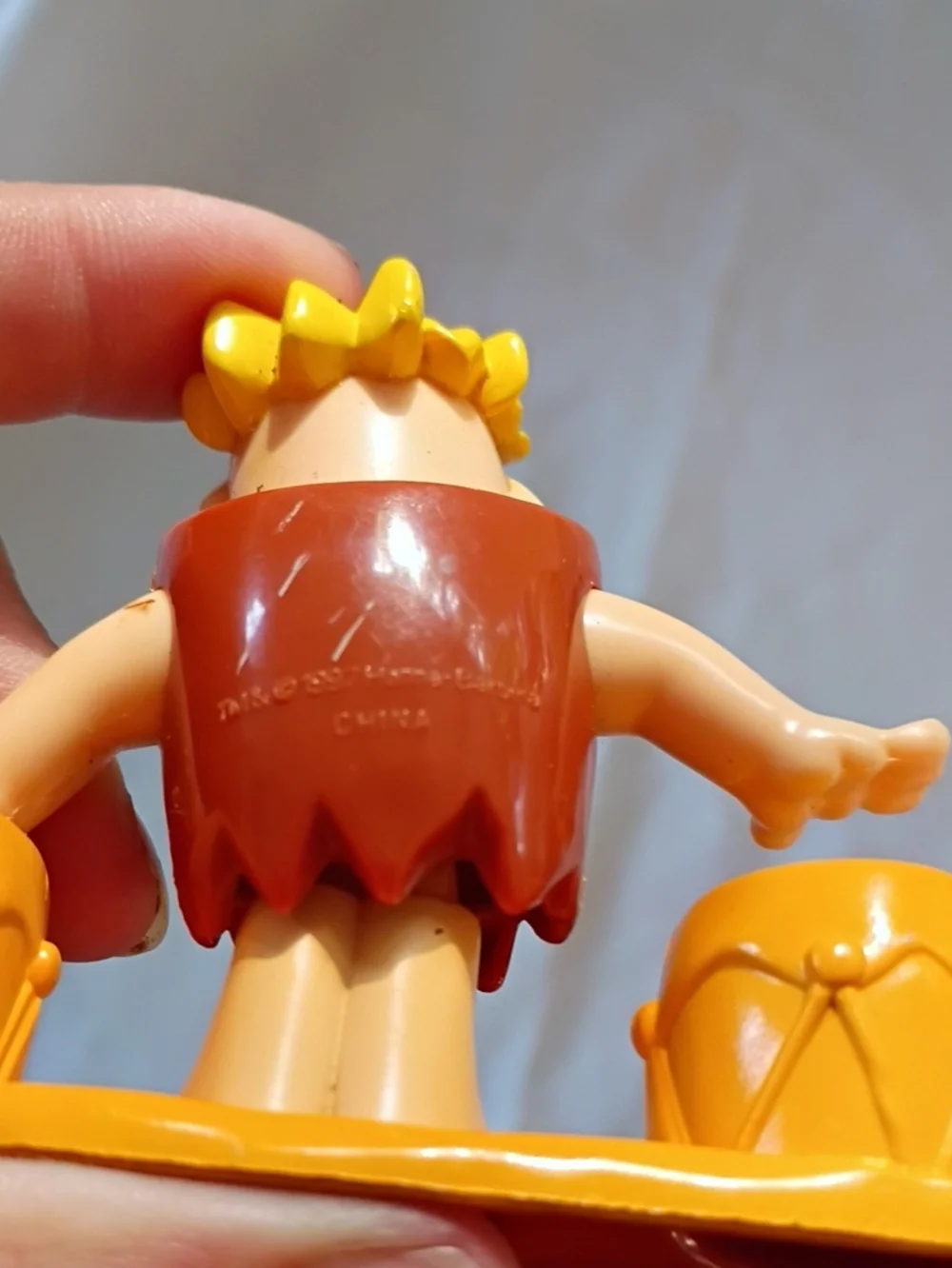 EUC The Flintstones Barney Dairy Queen Vintage 1997 Kids Meal Toy Bongs Drums